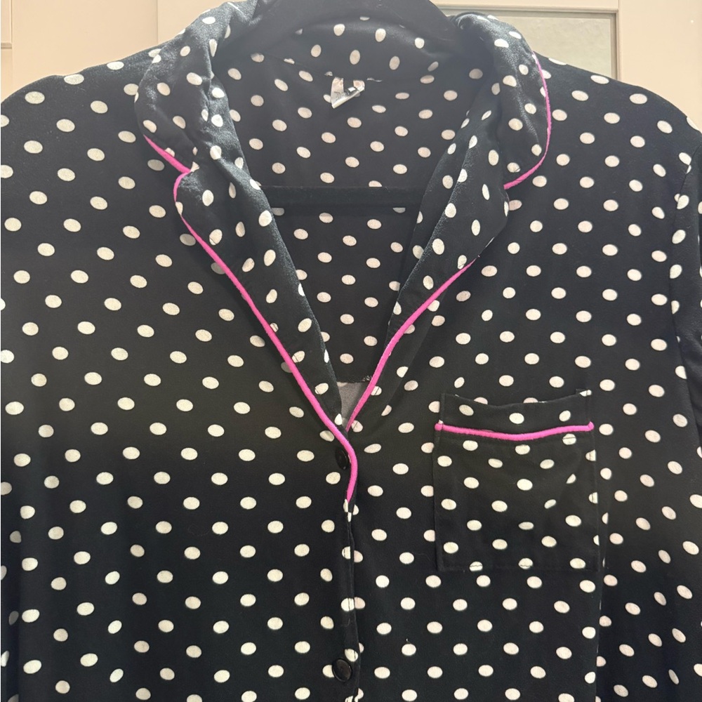 Fashion Nova Black and White Pajama Sleep Shirt/ Dress - Picture 5 of 8